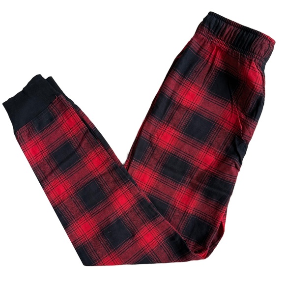 NWT SONOMA RED AND BLACK BUFFALO PLAID FLANNEL PAJAMA PANT / JOGGERS SIZE SMALL - Picture 7 of 11